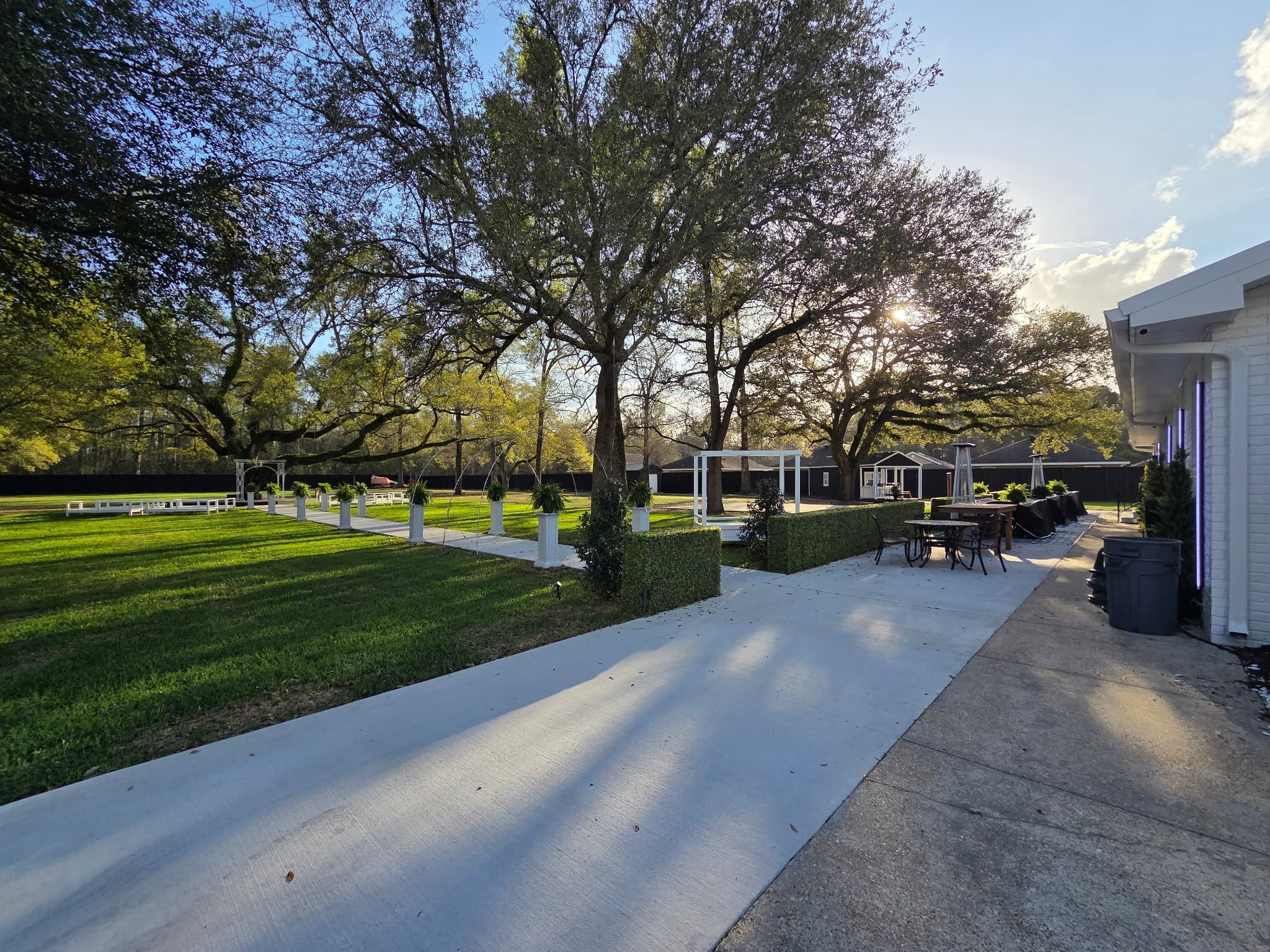 Outdoor reception setup